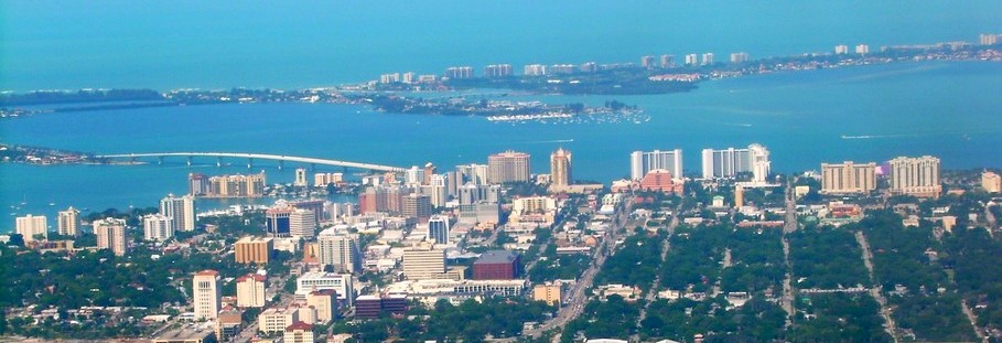 Downtown Sarasota, John Ringling Bridge, Lido Key and Longboat Key
